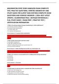 WASHINGTON STATE FOOD HANDLERS EXAM COMPLETE &NewLine;TEST&comma; PRACTICE QUESTIONS&comma; VERIFIED ANSWER KEY AND &NewLine;STUDY GUIDE FOR &lpar;LATEST 2026 EDITION&rpar; COMPLETE EXAM &NewLine;QUESTIONS AND VERIFIED ANSWERS &vert; 2026&ndash;2027 LATEST &NewLine;UPDATE &vert; GUARANTEED PASS &vert; DETAILED RATIONALES &vert; 