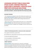 LOUISIANA NOTARY PUBLIC EXAM 2026 STUDY GUIDE &vert; VERIFIED PRACTICE QUESTIONS & ANSWERS &vert; UPDATED EXAM PREP WITH DETAILED SOLUTIONS