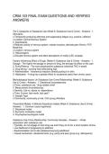 CRIM 103 FINAL EXAM QUESTIONS AND VERIFIED ANSWERS