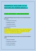 MICROBIOLOGY MCQS EXAM &vert;ACTUAL &NewLine;QUESTIONS AND ANSWERS&vert;GRADED A&plus;