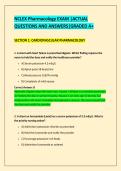 NCLEX Pharmacology EXAM &vert;ACTUAL &NewLine;QUESTIONS AND ANSWERS&vert;GRADED A&plus;