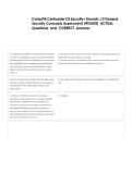 CompTIA Certmaster CE Security&plus; Domain 1&period;0 General &NewLine;Security Concepts Assessment UPDATED  ACTUAL  &NewLine;Questions  and  CORRECT  Answers