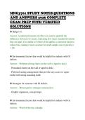 MNG3701 STUDY NOTES QUESTIONS&NewLine;AND ANSWERS 2026 COMPLETE&NewLine;EXAM PREP WITH VERIFIED&NewLine;SOLUTIONS&NewLine;