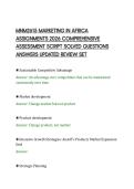 MNM2615 MARKETING IN AFRICA&NewLine;ASSIGNMENTS 2026 COMPREHENSIVE&NewLine;ASSESSMENT SCRIPT SOLVED QUESTIONS&NewLine;ANSWERS UPDATED REVIEW SET