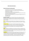 UK Politics Edexcel Paper 1 - Key evidence for each topic