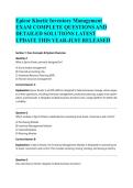 Epicor Kinetic Inventory Management EXAM COMPLETE QUESTIONS AND DETAILED SOLUTIONS LATEST UPDATE THIS YEAR-JUST RELEASED&NewLine;