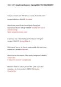 WGU C207 Data Driven Decision Making Objective Assessment Questions And Correct Verified Answers 