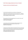 NR 341 Pharmacology Cje Benchmark Exam Questions And Correct Detailed Answers