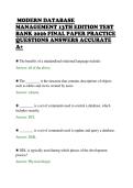 MODERN DATABASE&NewLine;MANAGEMENT 13TH EDITION TEST&NewLine;BANK 2026 FINAL PAPER PRACTICE&NewLine;QUESTIONS ANSWERS ACCURATE&NewLine;A&plus; 