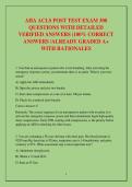 AHA ACLS POST TEST EXAM 300 QUESTIONS WITH DETAILED VERIFIED ANSWERS &lpar;100&percnt; CORRECT ANSWERS &sol;ALREADY GRADED A&plus; WITH RATIONALES