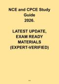 NCE & CPCE Study Guide 2026 &vert; National Counselor Examination Practice Questions&comma; CACREP Review & Exam Prep