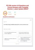PCI ISA version 4&period;0 Questions and Correct Answers with Complete Solution &vert; Latest Update 2026&sol;27