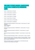 OSI AND TCP&lpar;IP&rpar; MODEL QUESTIONS & ACTUAL COMPLETE ANSWERS 100&percnt;