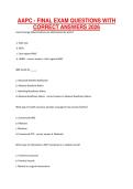 AAPC - FINAL EXAM QUESTIONS WITH&NewLine;CORRECT ANSWERS 2026&NewLine;