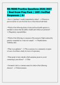 RS&sol;REHS Practice Questions 2026&sol;2027&NewLine;&vert; Real Exam Prep Pack &vert; 100&percnt; Verified&NewLine;Responses &vert; A&plus;