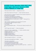 RS&sol;REHS Practice Questions 2026&sol;2027 &vert; Most&NewLine;Tested Topics with Correct Answers &vert; 100&percnt;&NewLine;Verified Solutions &vert; A&plus; Study Pack