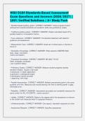 WGU D184 Standards-Based Assessment&NewLine;Exam Questions and Answers &lpar;2026&sol;2027&rpar; &vert;&NewLine;100&percnt; Verified Solutions &vert; A&plus; Study Pack