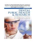 Test Bank - for Dental Public Health & Research&colon; Contemporary Practice for the Dental Hygienist 4th Edition&comma; &lpar;Christine Nathe&comma; 2016&rpar;&comma; Chapter 1-22 &vert; All Chapters