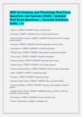 HESI A2 Anatomy and Physiology Real Exam&NewLine;Questions and Answers &lpar;2026&rpar; &vert; Updated&NewLine;Real Exam Questions &vert; Accurate Solutions&NewLine;Guide &vert; A&plus;&NewLine;