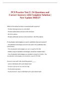 PCI Practice Test 2 &vert; 54 Questions and Correct Answers with Complete Solution &vert; New Update 2026&sol;27