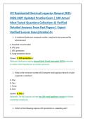 ICC Residential Electrical Inspector Newest 2025&NewLine;2026-2027 Updated Practice Exam &vert; 100 Actual &NewLine;Most Tested Questions Collections & Verified &NewLine;Detailed Answers From Past Papers &vert; Expert &NewLine;Verified Success Exam&rpar; Graded A&plus; 