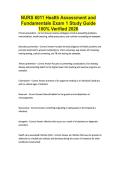 NURS 6011 Health Assessment and Fundamentals Exam 1 Study Guide 100&percnt; Verified 2026