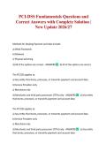 PCI-DSS Fundamentals Questions and Correct Answers with Complete Solution &vert; New Update 2026&sol;27
