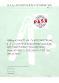 NUR 631 ADVANCED HEALTH ASSESSMENT EXAM  &NewLine;2  LATEST 2025 WITH 100 EXAM PREP QUESTIONS &NewLine;AND CORRECT VERIFIED ANSWERS&sol; NUR631 &NewLine;EXAM  ADV HEALTH ASSESSMENT LATEST 2025 &NewLine;&lpar;BRAND NEW&excl;&rpar; 