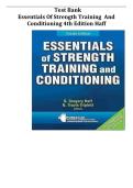 Test Bank for Essentials of strength training and conditioning 5th edition by haff