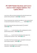 PCI QSR Module Questions and Correct Answers with Complete Solution &vert; New Update 2026&sol;27