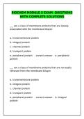 Biochemistry Module 5 Exam &ndash; Complete Solutions & 
