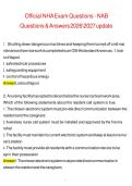 NHA NAB Exam Study Guide 2026-2027&colon; Official Practice Questions & Answers 