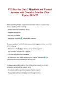 PCI Practice Quiz 1 Questions and Correct Answers with Complete Solution &vert; New Update 2026&sol;27