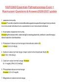 Rasmussen NUR 2063 Pathophysiology Exam 1  questions and answers 20262027 update