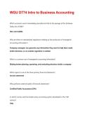 WGU D774 Intro to Business Accounting Questions And Correct Answers &vert;100&percnt; Verified &vert;Guaranteed Success &vert; update