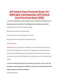 ATI Critical Care Proctored Exam V3 &vert; &NewLine;2026 Q&A with Rationale &lpar;ATI Critical &NewLine;Care Proctored Exam 2026&rpar; 