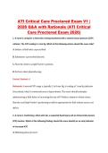 ATI Critical Care Proctored Exam V1 &vert; &NewLine;2026 Q&A with Rationale &lpar;ATI Critical &NewLine;Care Proctored Exam 2026&rpar; 