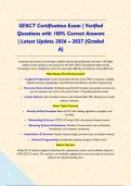 GFACT Certification Exam &vert; Verified Questions with 100&percnt; Correct Answers &vert; Latest Update 2026 &ndash; 2027 &lpar;Graded A&rpar;&NewLine;