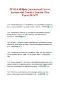 PCI ISA All Quiz Questions and Correct Answers with Complete Solution &vert; New Update 2026&sol;27