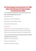 ATI Gerontology Proctored Exam V2 &vert; 2026 &NewLine;Q&A with Rationale &lpar;ATI Gerontology &NewLine;Proctored Exam 2026&rpar;