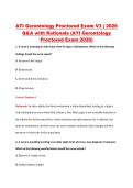 ATI Gerontology Proctored Exam V3 &vert; 2026 &NewLine;Q&A with Rationale &lpar;ATI Gerontology &NewLine;Proctored Exam 2026&rpar; 