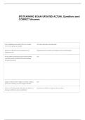 EFD TRAINING EXAM UPDATED ACTUAL Questions and &NewLine;CORRECT Answers 