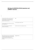 EFD Recert UPDATED ACTUAL Questions and &NewLine;CORRECT Answers