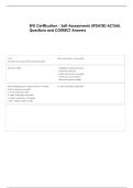 EFD Certification - Self-Assessments UPDATED ACTUAL &NewLine;Questions and CORRECT Answers