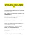 Fluid and Electrolytes&colon; Key Concepts and Nursing Care Study Guide Notes 2026