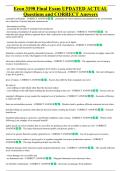 Econ 3190 Final Exam UPDATED ACTUAL   &NewLine;Questions and CORRECT Answers