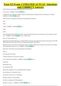 Econ 212 Exam 1 UPDATED ACTUAL  Questions &NewLine;and CORRECT Answers 