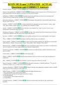 ECON 102 Exam 1 UPDATED   ACTUAL &NewLine;Questions and CORRECT Answers