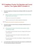 PCI Compliance Practice Test Questions and Correct Answers &vert; New Update 2026&sol;27 &lpar;Graded A&plus;&rpar;