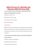  HESI CAT Exam V1-V3 &vert; 2026 Q&A with Rationale &lpar;HESI CAT Exam 2026&rpar;